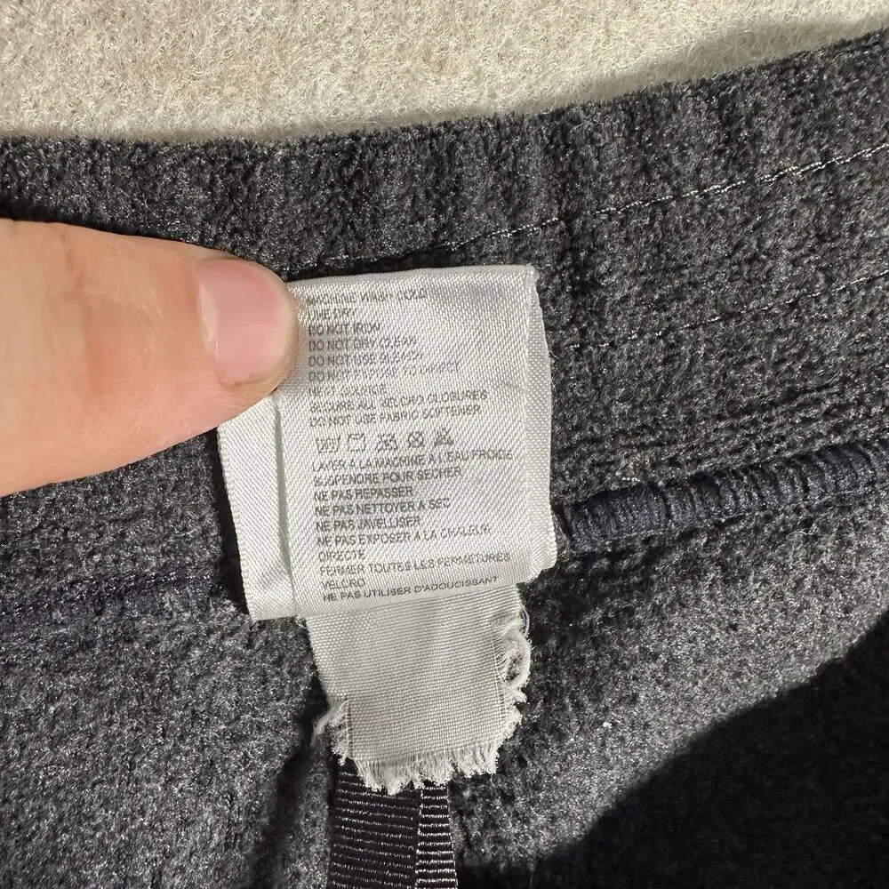The North Face Fleece Joggers Dark Grey Cuffed Sweatpants Pockets Men’s Large